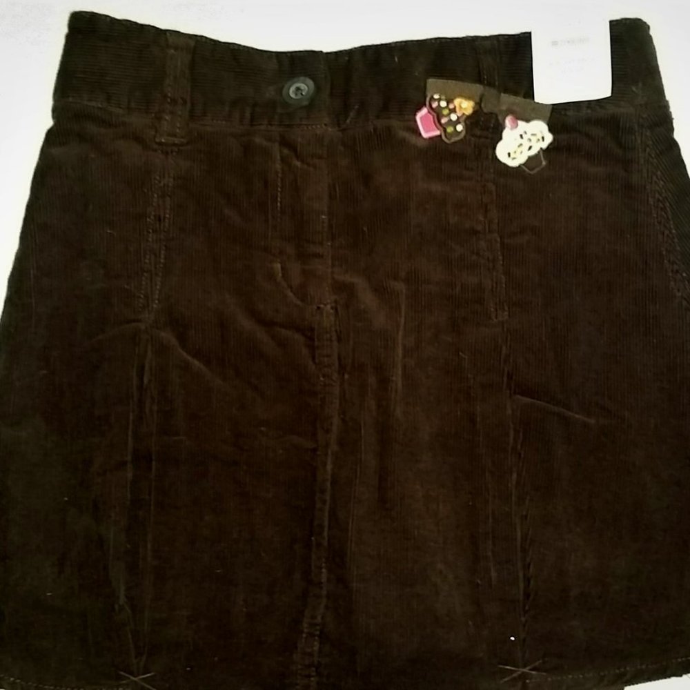 NEW Gymboree Girls Skirt Skort Brown Corduroy Sz 8